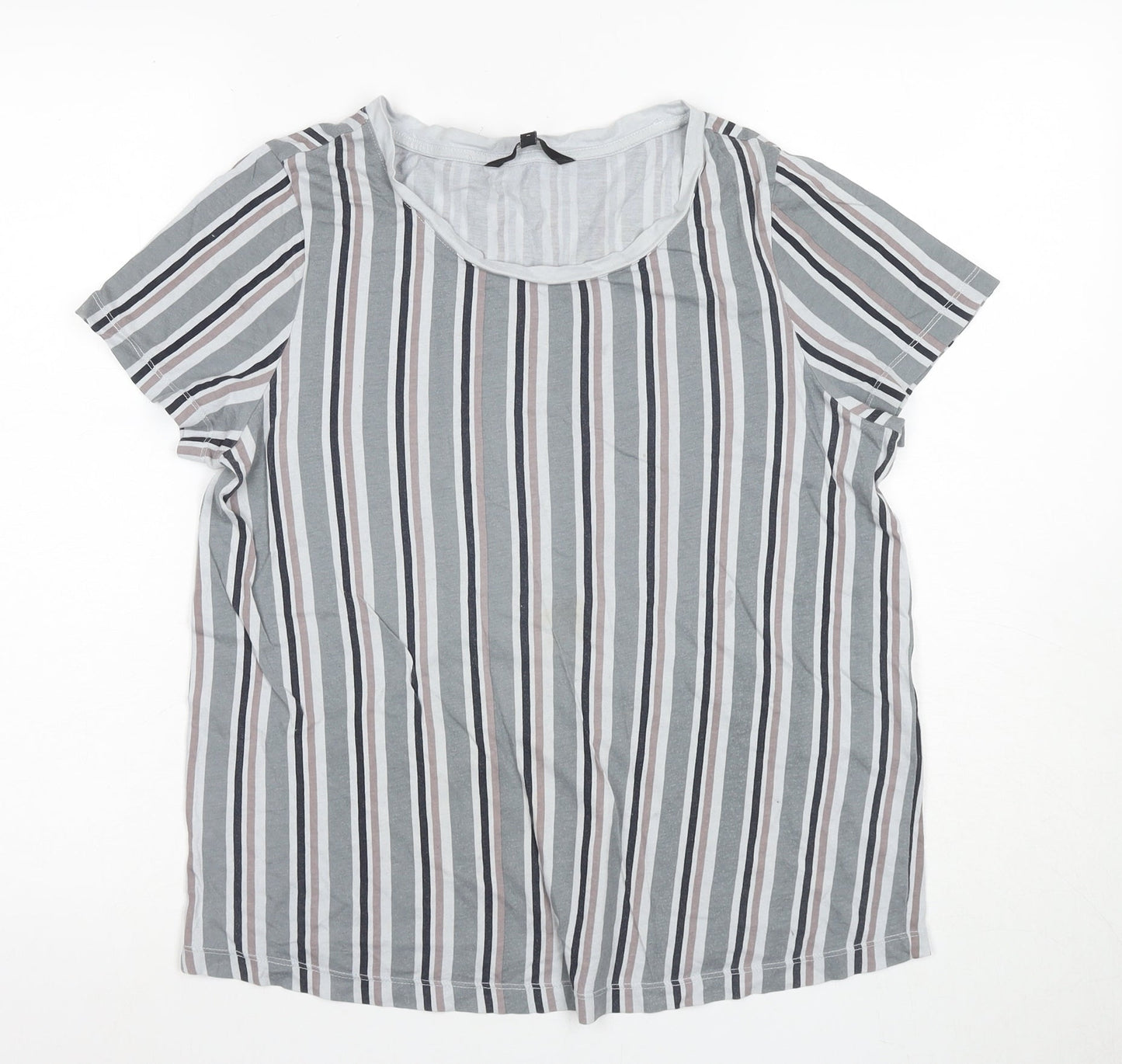 Womens UK Size M VERO MODA Multicoloured Cotton Blend T-Shirt