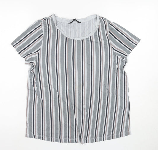 Womens UK Size M VERO MODA Multicoloured Cotton Blend T-Shirt