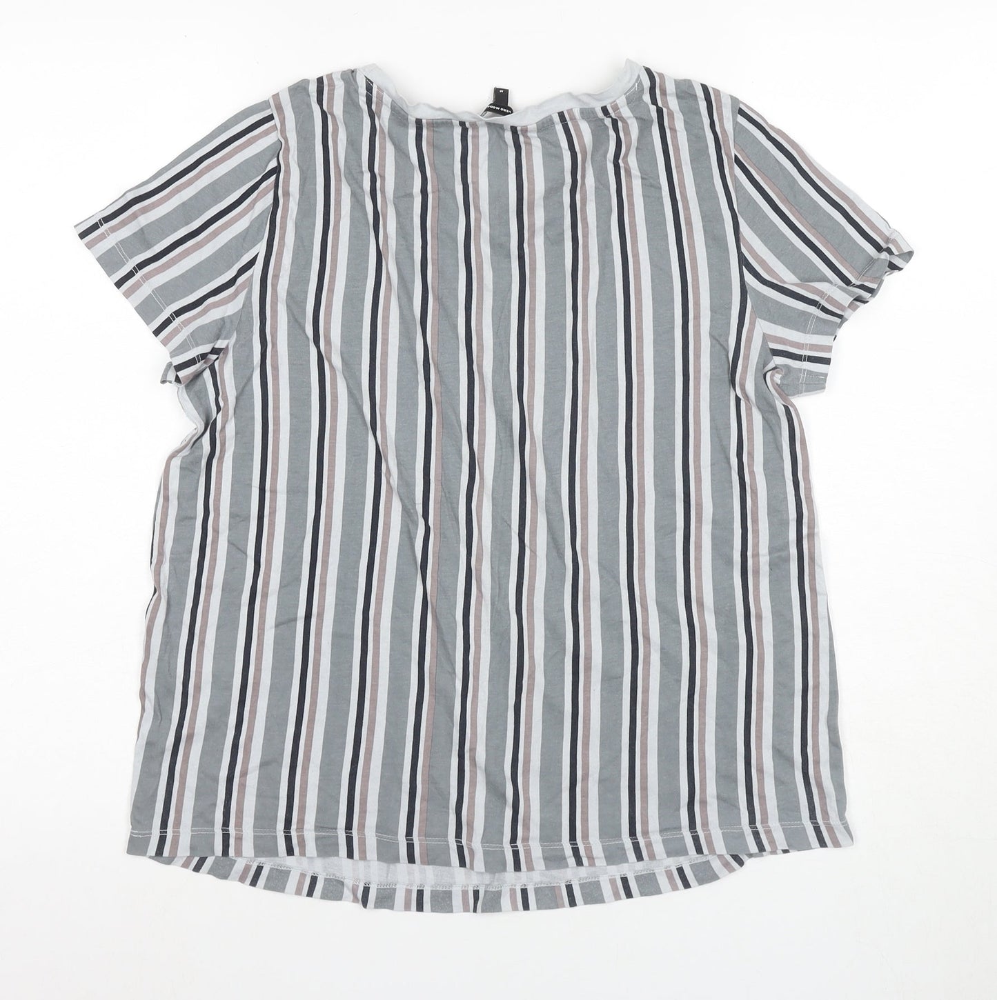Womens UK Size M VERO MODA Multicoloured Cotton Blend T-Shirt