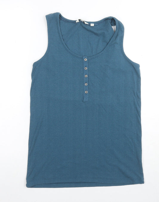 Patra Women's Blue Henley Tank Top Size 12