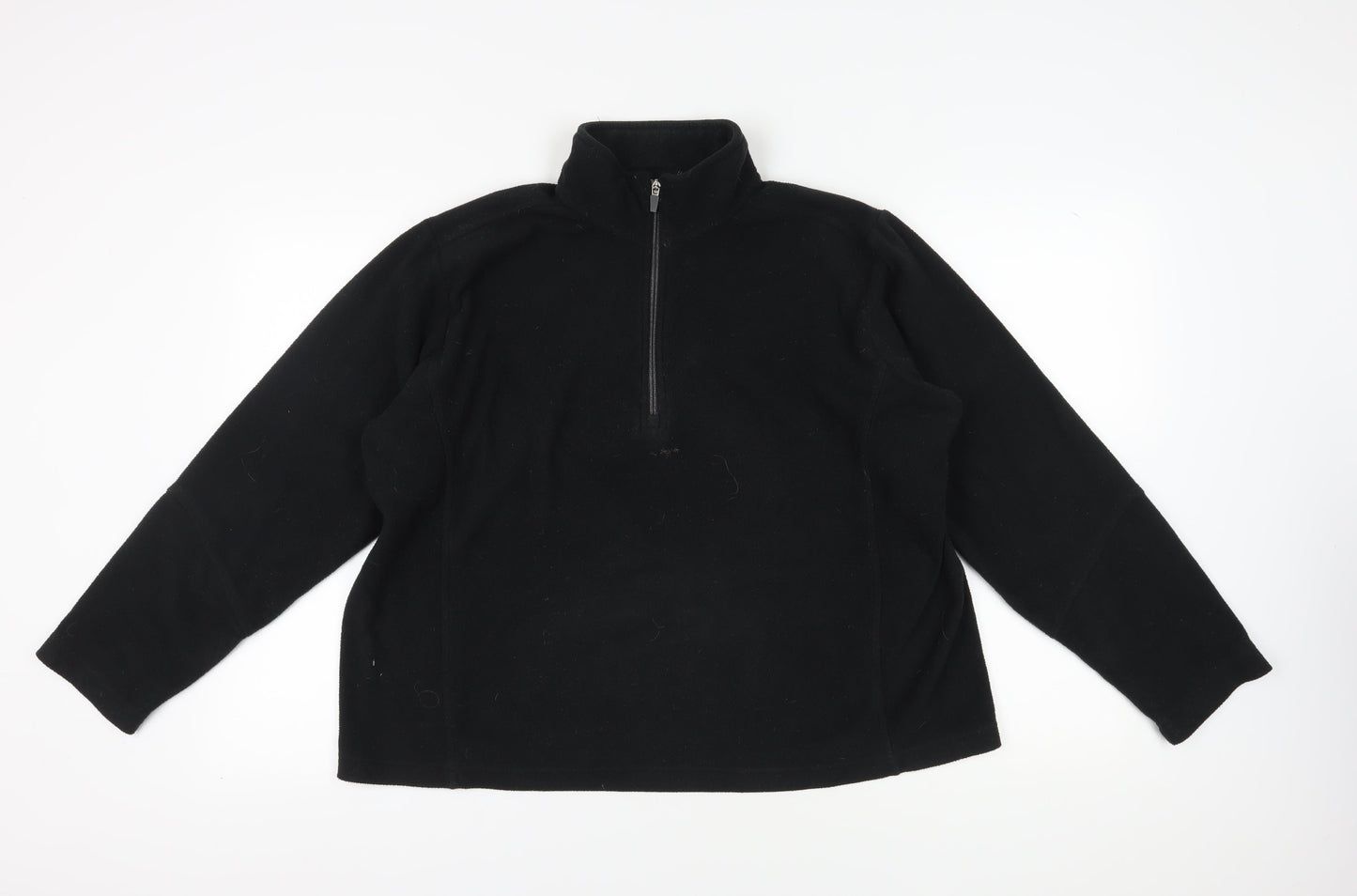 Lands' End Men's Black Fleece Pullover Sweatshirt L