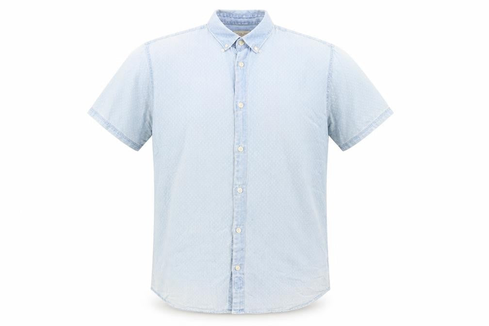 SELECTED HOMME Men's Blue Regular Fit Shirt 16.5