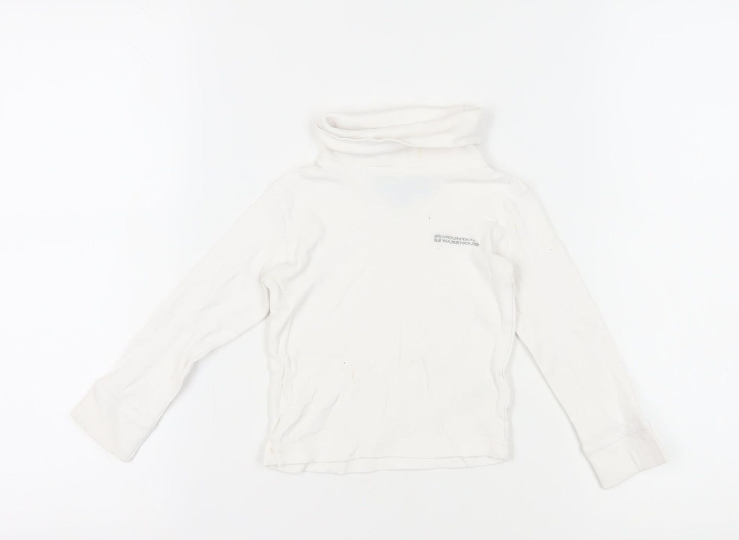 Mountain Warehouse Boys White High Neck Pullover Long Sleeve Top