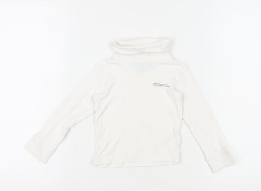 Mountain Warehouse Boys White High Neck Pullover Long Sleeve Top