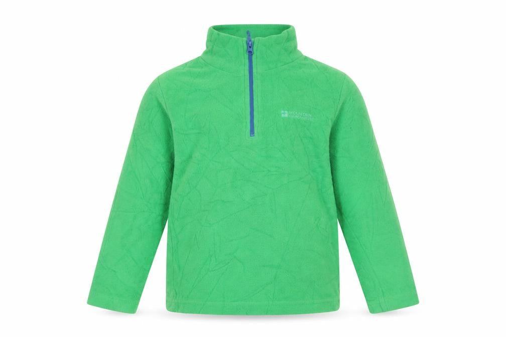 Mountain Warehouse Boys Green 5-6 Yrs Fleece Half Zip Sweatshirt