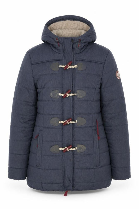 Womens UK Size L Regular Superdry Blue Nylon Blend Coat