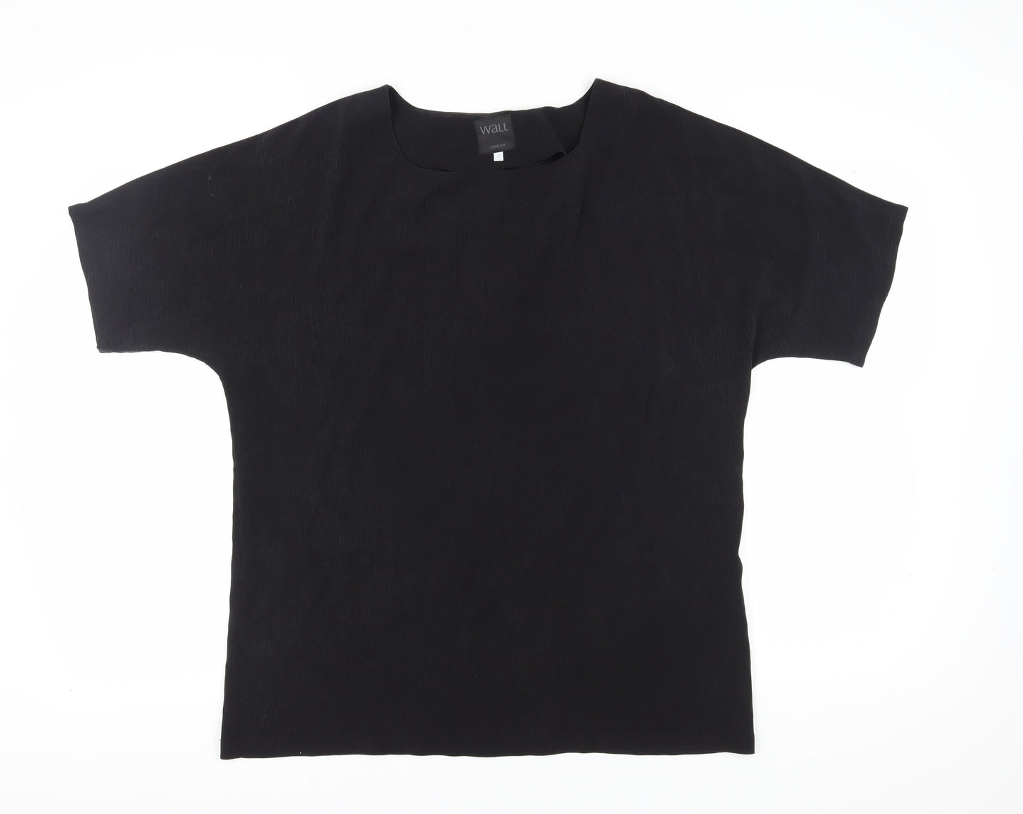 Wall London Black Women’s Basic Boat Neck Top S