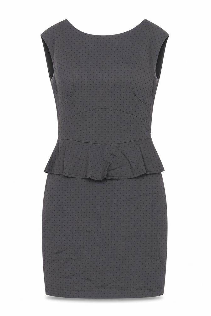 Louche Women's Black Polka Dot Sheath Dress, Size 8