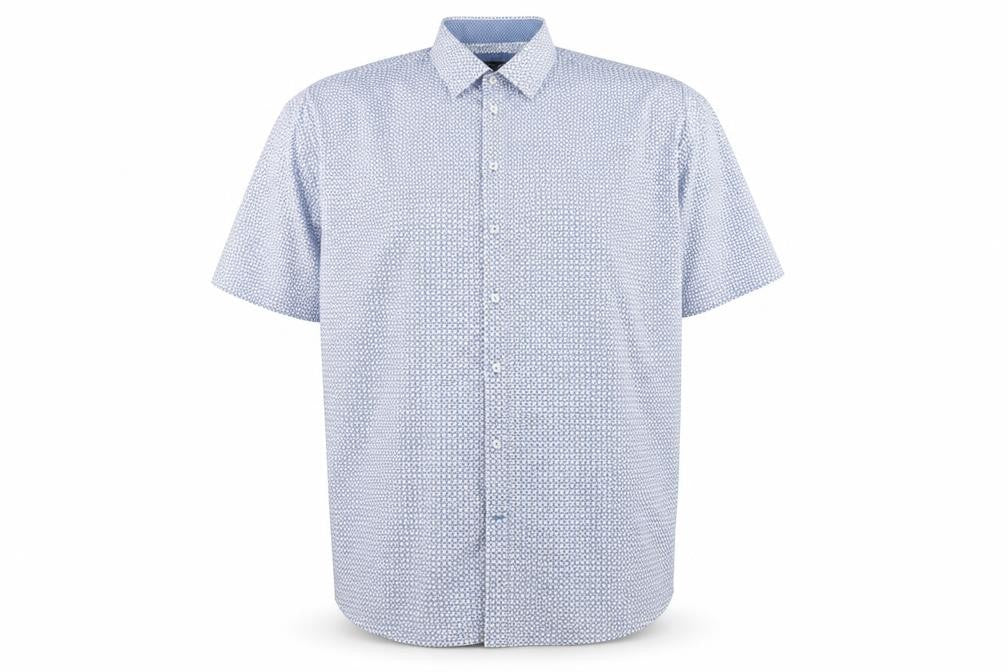 Britches Men's Blue Geometric Button-Up Shirt 3XL