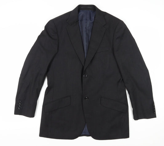 Moss Black Suit Jacket Men’s Size 38R Single-Breasted