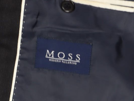 Moss Black Suit Jacket Men’s Size 38R Single-Breasted
