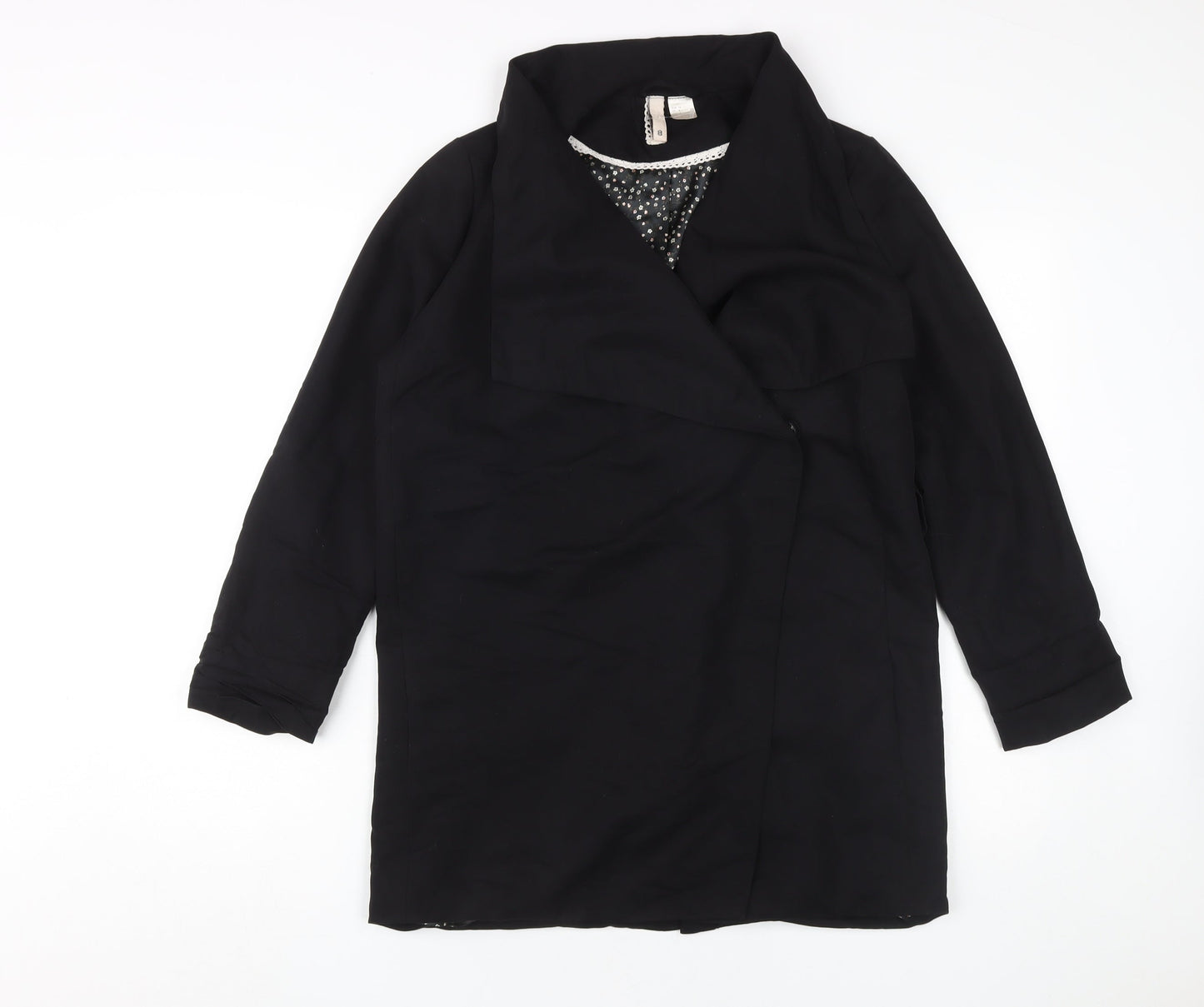 H&M Women's Black Mid-Length Coat Size 6