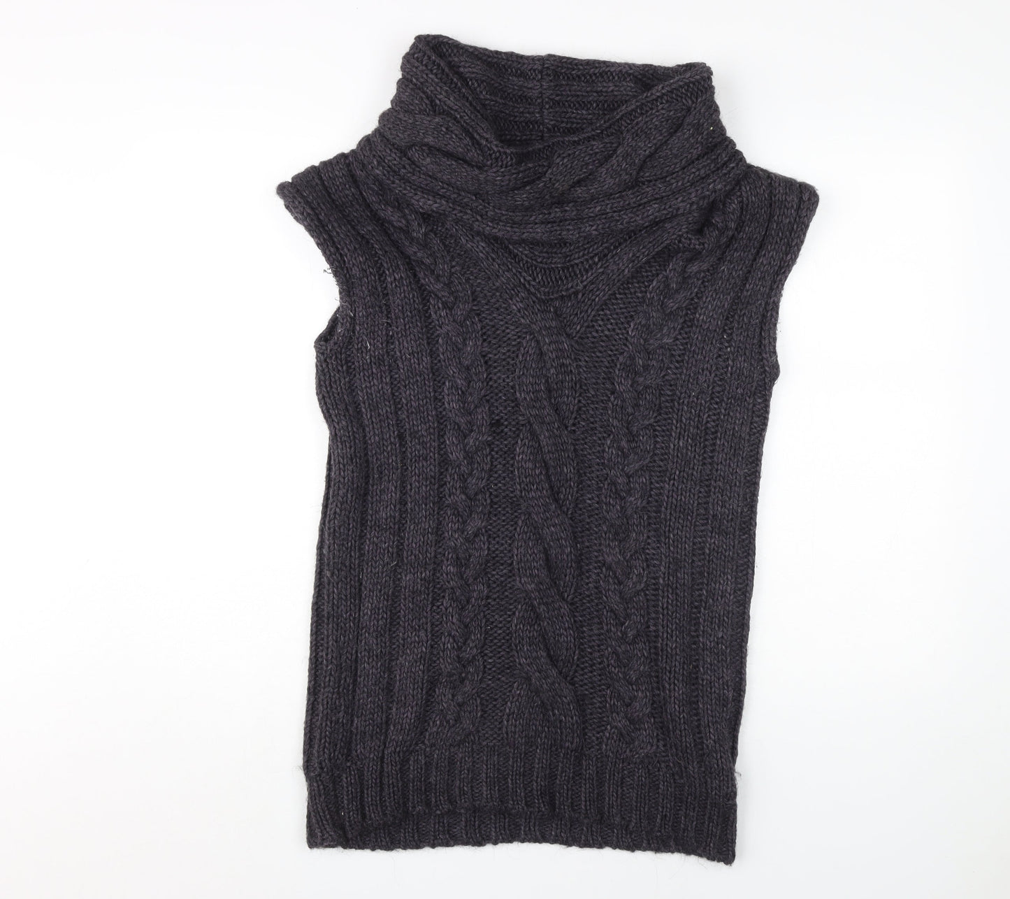 Marks & Spencer Women's Grey Cowl Neck Vest, Size 8-10
