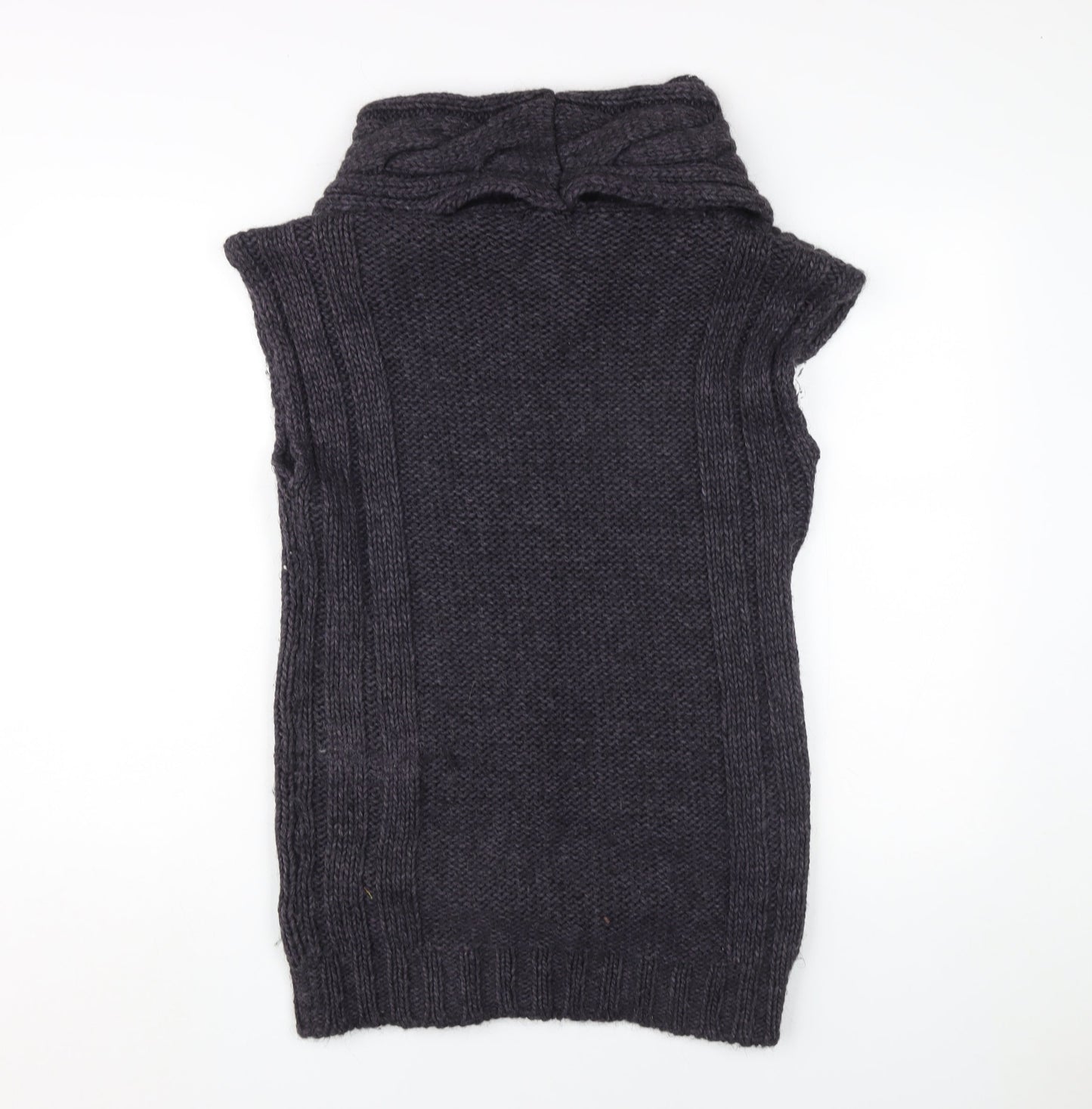 Marks & Spencer Women's Grey Cowl Neck Vest, Size 8-10
