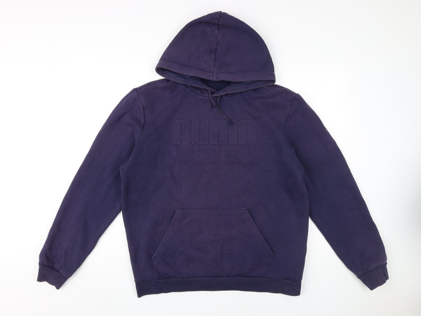 Puma Men's Purple Hoodie M Pullover Fleece Logo
