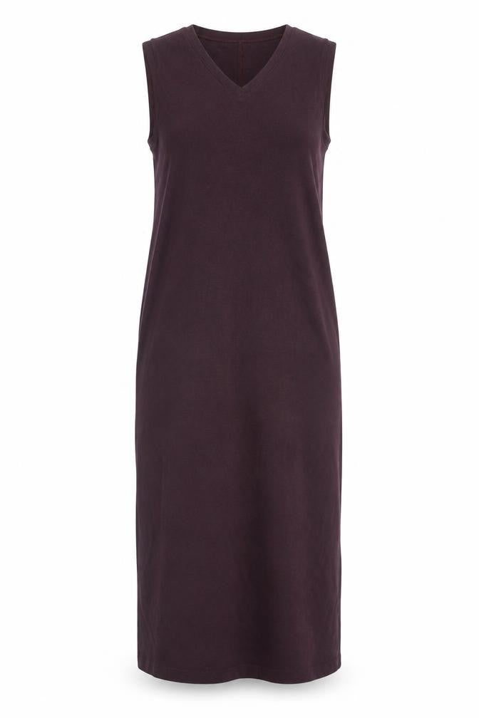 Front view of L.L. Bean Women's Purple Long Sheath Dress S