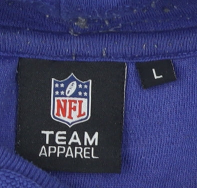 NFL Team Apparel Men's Blue Giants Hoodie, L, Sports Style