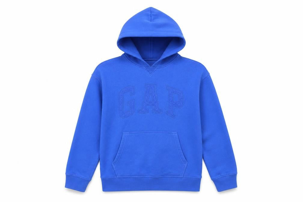 Gap Boys Blue Logo Pullover Hoodie Size 12 Years