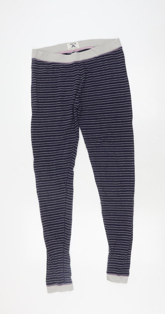 White Stuff Women's Blue Striped Leggings, Size M