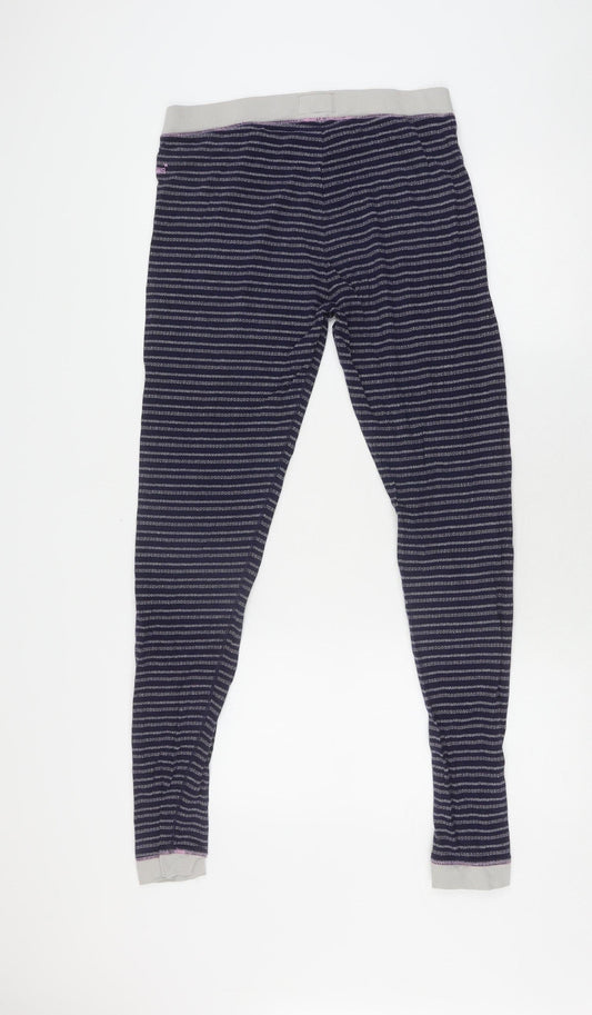 White Stuff Women's Blue Striped Leggings, Size M