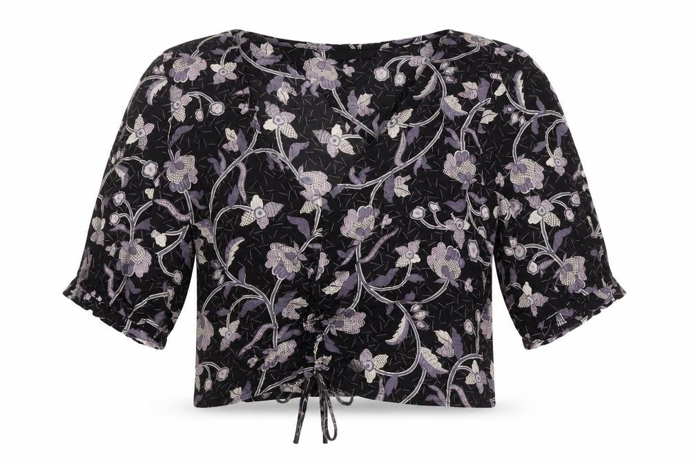NEXT Women's Black Floral Blouse Size 10
