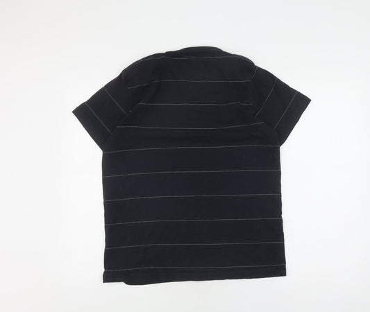 French Connection Men's Black Striped T-Shirt L