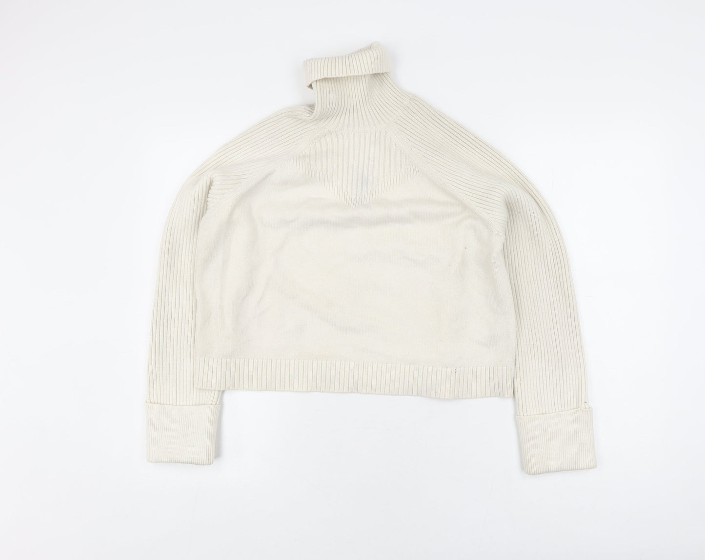 River Island Women's Ivory Roll Neck Jumper Size 12