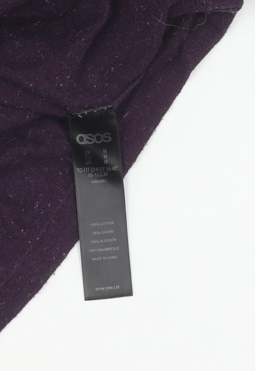 ASOS Women's Purple M Hoodie with Drawstring, Cotton