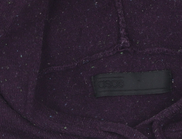 ASOS Women's Purple M Hoodie with Drawstring, Cotton