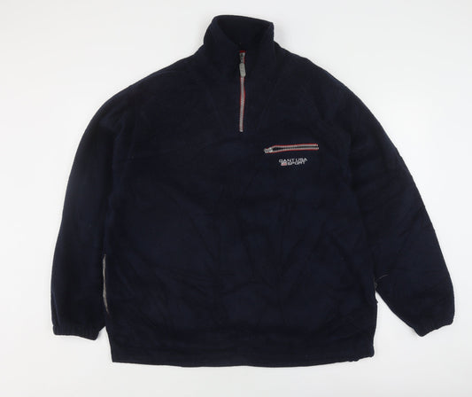Gant Men's Navy Blue Fleece Pullover Sweatshirt L