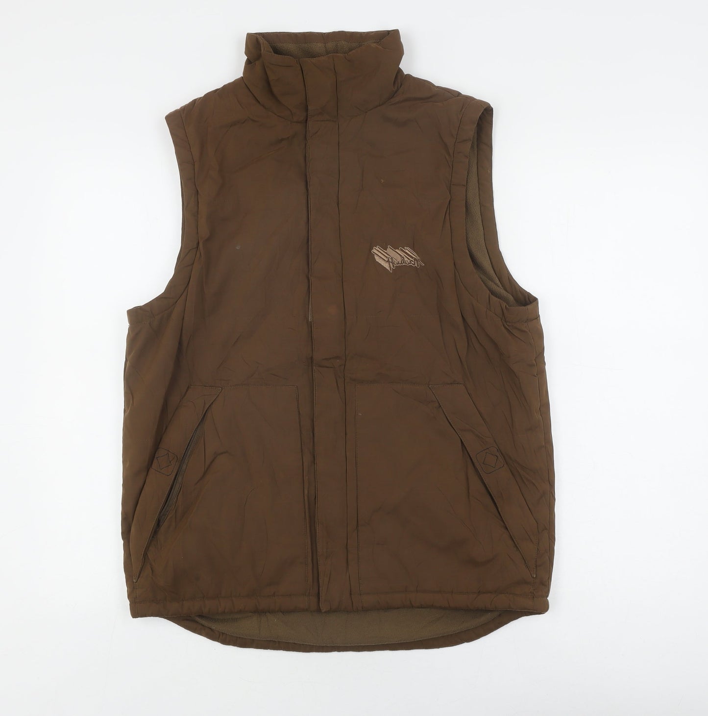 Headworx Brown Men's Waistcoat - S, Casual, Lined