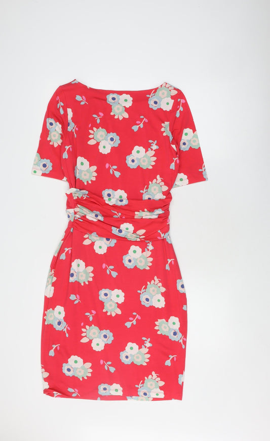 Boden Women's Red Floral Sheath Dress - Size 10