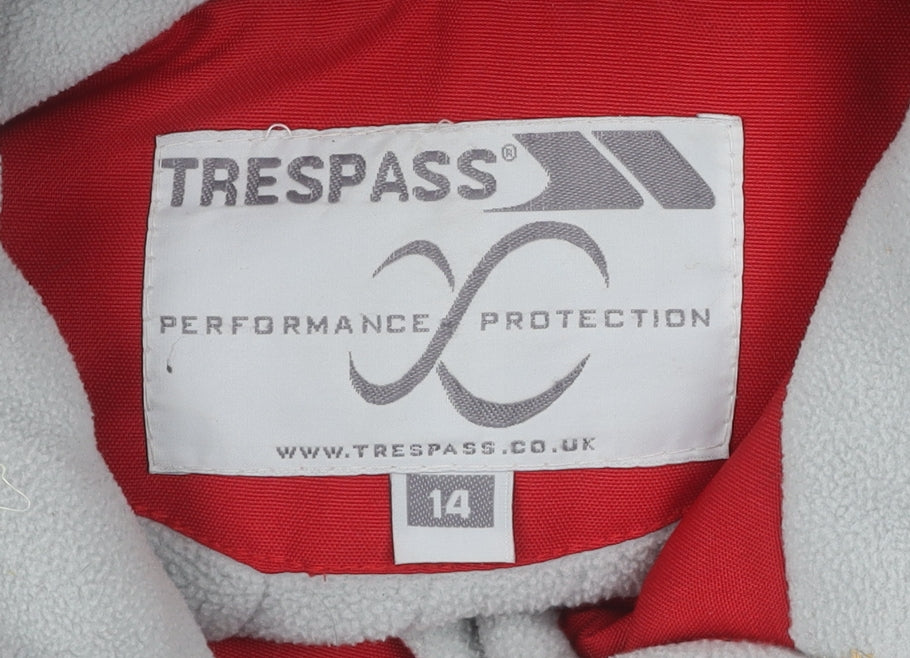 Trespass Men's Red Puffer Jacket Size 14