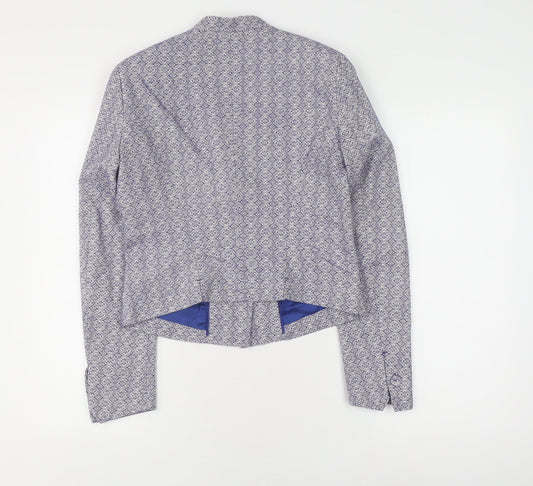 Noa Noa Women's Blue Geometric Blazer S