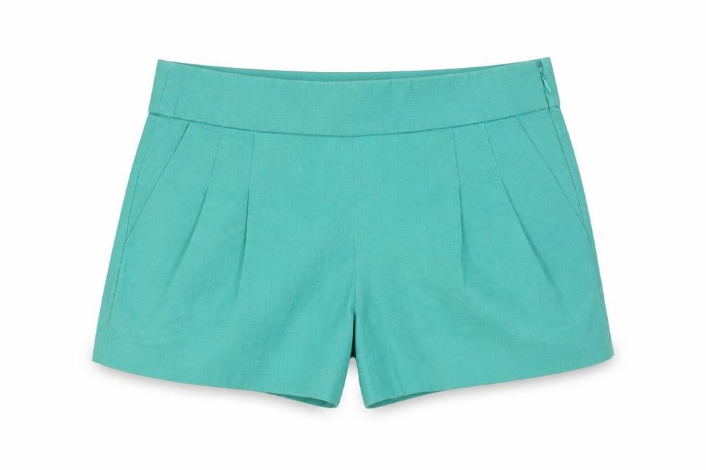 J.Crew Women's Green Pleated Shorts Size 4