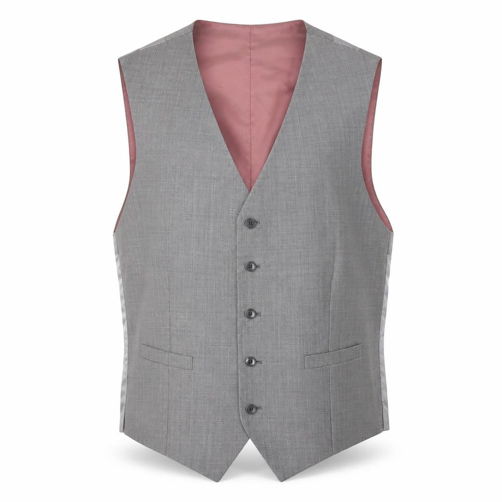 Mens 44 Chest Regular T.M.Lewin Grey Jacket Suit Waistcoat