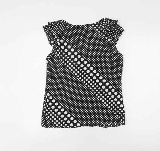 Kew 159 Women's Black Polka Dot Blouse, Size 10 - Stylish & Casual