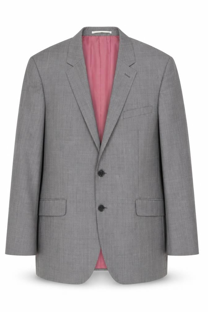 Mens 42 Chest Regular T.M.Lewin Grey Two-Button Suit Jacket