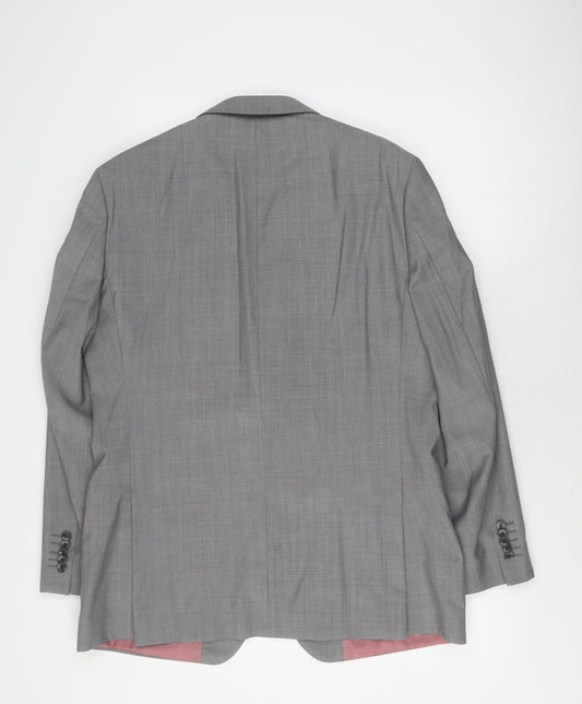 T.M.Lewin Men's Grey Regular Fit Suit Jacket 42R