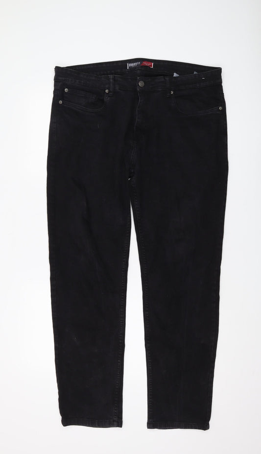 Urbanfit Men's Black Slim Stretch Jeans 38R
