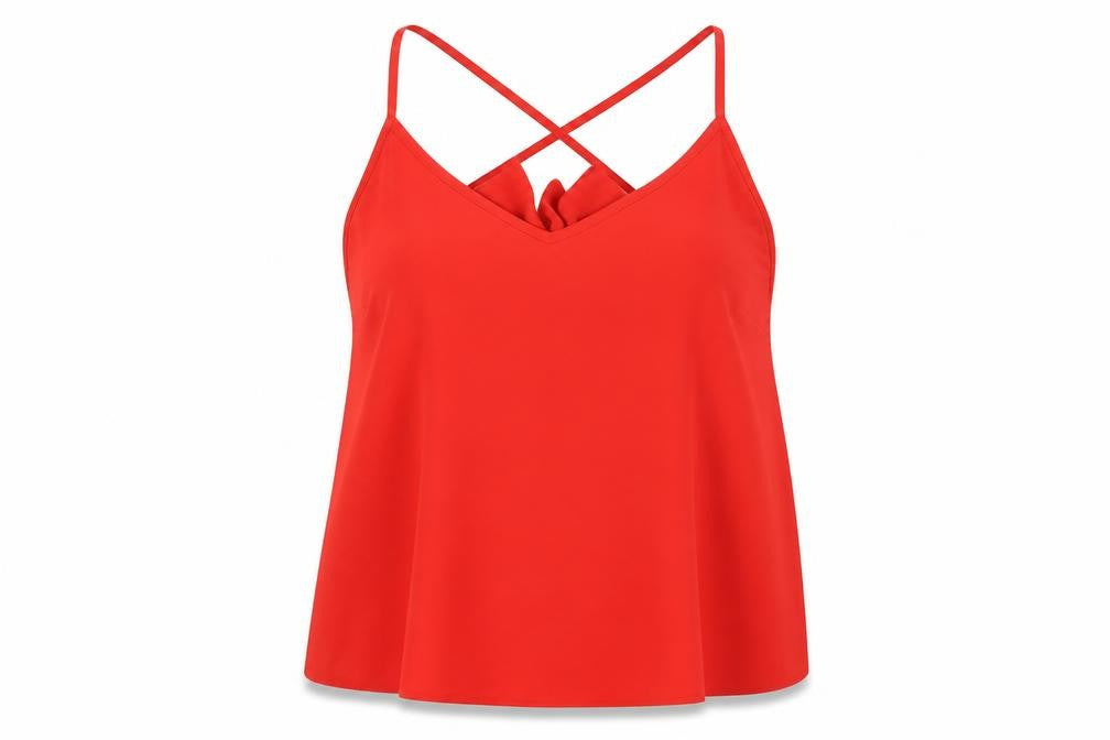 Front view of Red Herring Women's Red Camisole Tank Top, size 8