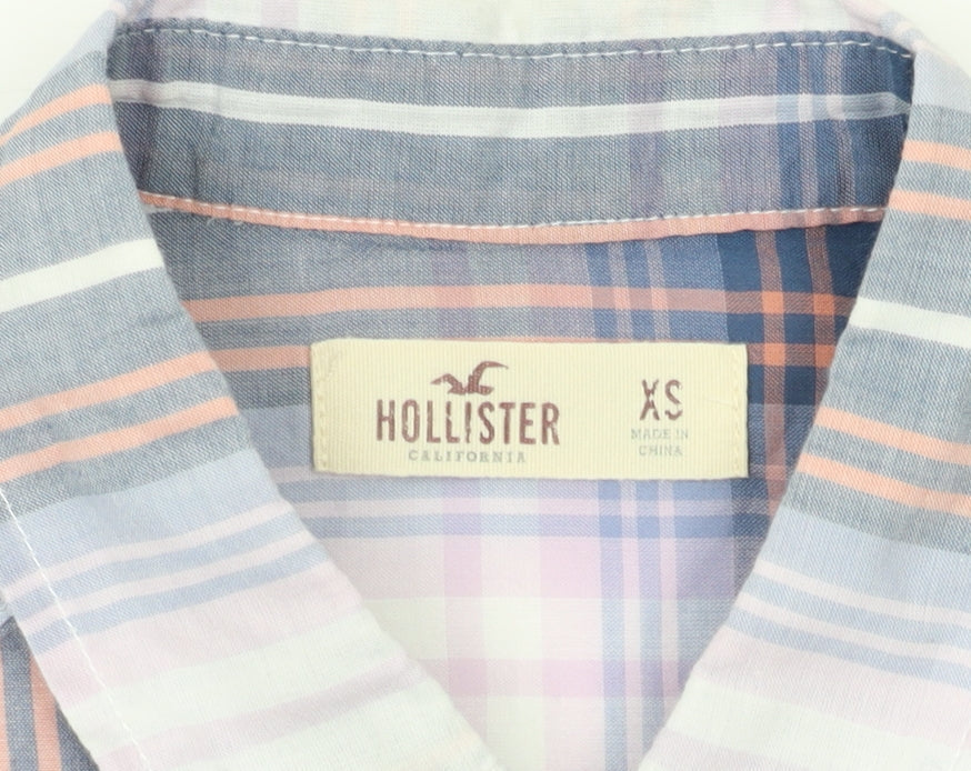 Hollister Women's Multicoloured Plaid Button-Up XS