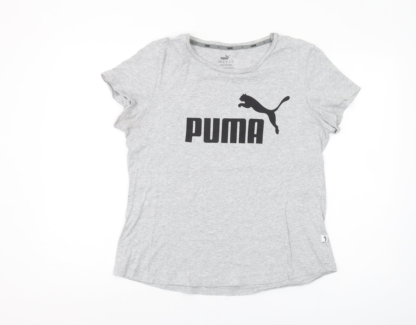 Puma Women's Grey Crew Neck T-Shirt Size 16