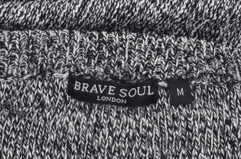 Brave Soul Women's Grey Pullover Jumper Size M