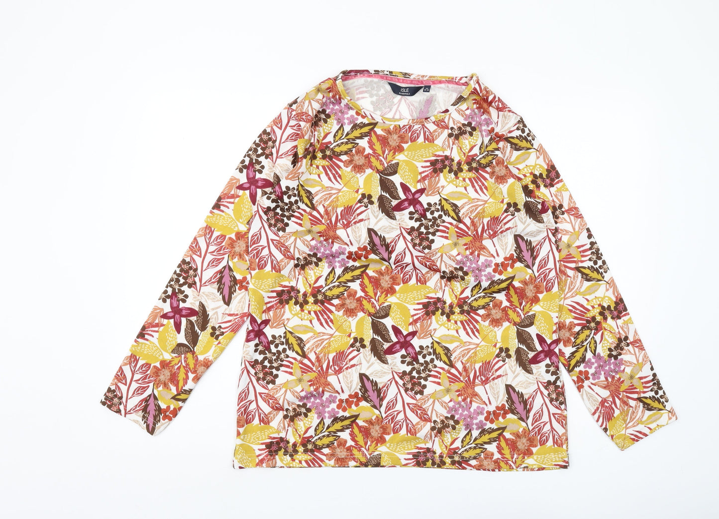 ISLE Essentials Women's Floral Blouse, Multicoloured, 14-16