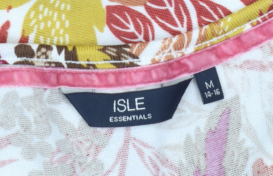 ISLE Essentials Women's Floral Blouse, Multicoloured, 14-16
