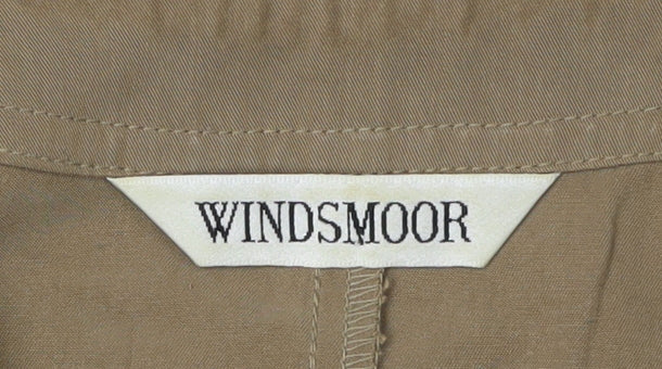 Womens UK Size 12 Windsmoor Brown Viscose Blend Button-Up