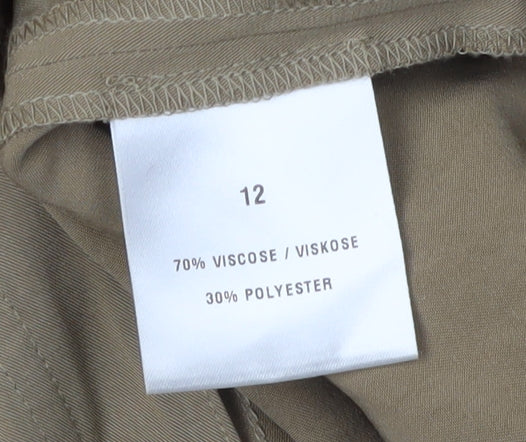 Womens UK Size 12 Windsmoor Brown Viscose Blend Button-Up