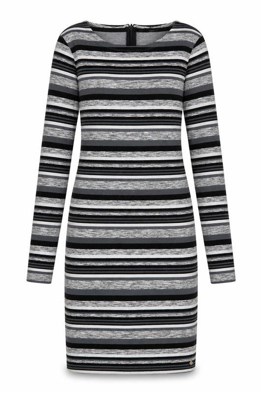 Superdry Women's Grey Striped Bodycon Dress XS