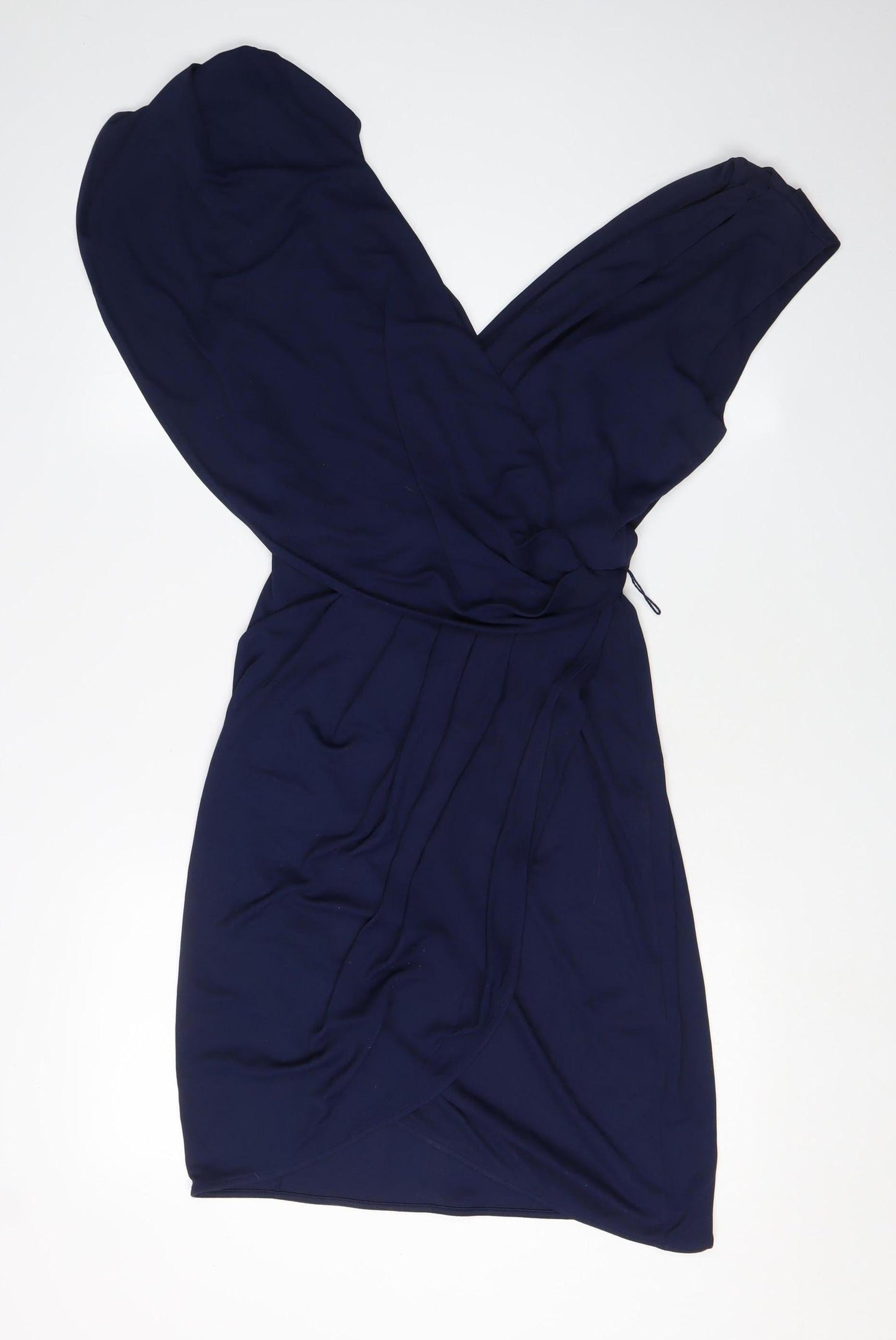 Whistles Women's Blue Wrap Dress Size 10